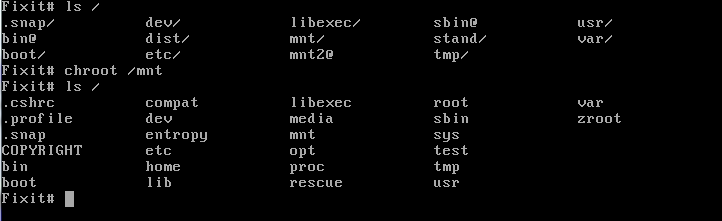 Before and After chroot